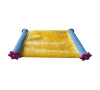 BEAHING Yellow Large Warm Bird Nest, Plush Hammock Stand for Parrots