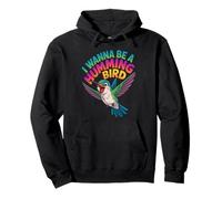 Beak Fun Tiny Whimsical Fantastic Vivid Classic Humming Bird Pullover Hoodie