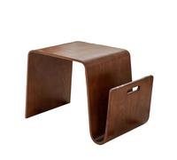 beaka N-Shaped End Table Stylish Sofa Table Coffee Table Couch Tables That Slide Under For Space-Saving Multi-layer Solid Wood Plywood Small Couch Side Table (Color : Walnut)