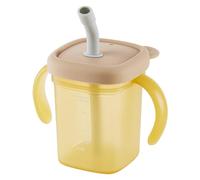 Beakers for Elderly 310ML Spill Proof Adult Sippy Cup with Straw Plastic Dysphagia Cups with Dual Handle and Lid for Kids Elderly Disabled Patient Maternity, Adult Sippy Cup