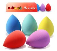 BEAKEY Makeup Sponge Set,5 Pack,Latex-Free Foundation Blenders,Multi-Colour