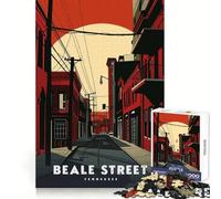 Beale Street, Tennessee 1000 Pieces Jigsaw Puzzles for Adults Reasoning Practice Mindful Escape Premium Edges Holiday Treat (38x52cm)