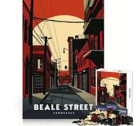 Beale Street, Tennessee Jigsaws 1000 Pieces for Teenagers Creative Think Easy Enjoyment Exact Edges Xmas Present (50x75cm)