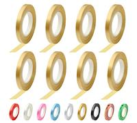 Bealif 9 Rolls Gold Curling Ribbons for Gift Wrapping, 5mm Crimped Ribbon String Bow Ribbon for Crafts Flower Sweet Cupcake Bags Xmas Festival Wedding Birthday Decorations (10M/Roll)