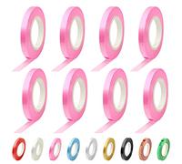 Bealif 9 Rolls Pink Curling Ribbon Set, 5mm PVC Ribbon for Gift Wrapping, Balloon Decoration, Wedding, Birthday, Baby Shower, 10M/Roll