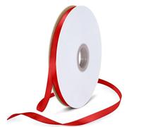 Bealif 91m Red Satin Ribbon Red 6mm Fabric Thick Ribbon for Hair Bows, Gift Wrapping, DIY Sewing Project, Christmas Xmas New Year Wedding Birthday Decoration (Red)