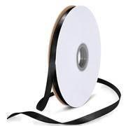 Bealif 91m Satin Ribbon - 6mm Thick Black Fabric for Hair Bows, Gift Wrapping, DIY Sewing Projects, Wedding & Birthday Decorations