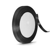 Bealif Black Ribbon for Gift Wrapping, 22m Black Satin Ribbon 6mm Thick Fabric Polyester for Hair Bows, DIY Sewing Project, Florist Cake Birthday Halloween Wedding Car Ribbons (25 Yards)