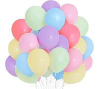 Bealif Pastel Rainbow Balloons, 30 Pcs Balloon Pack 12 Inch Macaron Multicolored Balloons, Assorted Color Latex Balloons for Boys Girls Women Rainbow Birthday Party Wedding Baby Shower Decoration
