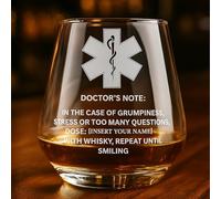 Beam & Etch - Personalised Engraved Whisky Glass - Custom Allegra Tumbler 345ml - Humorous Gift for Birthday, Father’s Day, or Any Special Occasion - Empty Whisky Glass for Him or Her