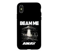 BEAM ME AWAY Ufo Alien Abduction Sci Fi Space SpaceShip Case for iPhone X/XS