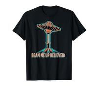 Beam Me Up Believer Flying Saucer Sci-Fi Retro Humor T-Shirt