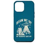 Beam Me Up My Therapist Gave Up Funny UFO 1950s Retro Case for iPhone 12 Pro Max