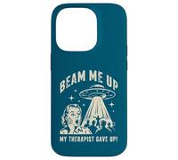 Beam Me Up My Therapist Gave Up Funny UFO 1950s Retro Case for iPhone 14 Pro