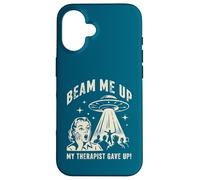Beam Me Up My Therapist Gave Up Funny UFO 1950s Retro Case for iPhone 16