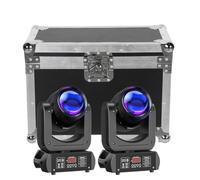 Beam Moving Light 2 Pcs 150W 18Prism 8Gobo Stage Light with Airline Case Compatible with Wedding Party KTV Bar
