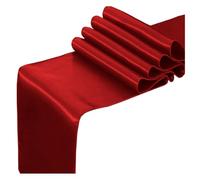 BEAMARKER 2 Pack Satin Table Runner 12 x 108 Inch Red Long Satin Table Runners Wedding Satin Silk Table Runner for Wedding Banquet Graduations Birthday Dinner Party Anniversary Decoration