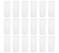 BEAMARKER 20Pcs Clear Plastic Party Favor Boxes 1.6x1.6x4.7 Inch Transparent Present Box Waterproof Empty Container Wedding Birthday Party Festival Gift Packaging for Candy Cookies Choclates Figurines