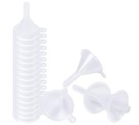 BEAMARKER 20Pcs Small Clear Funnels Narrow Neck Plastic Funnel Mini Kitchen Hopper Transparent Filling Bottle Tool for Lab Beads Liquid Transfer Essential Oils Sand Art Perfumes Spices Lotion