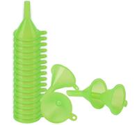 BEAMARKER 20Pcs Small Green Funnels Narrow Neck Plastic Funnel Mini Kitchen Hopper Filling Bottle Tool for Lab Beads Liquid Transfer Essential Oils Sand Art Perfumes Spices Lotion Food Grade