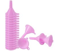BEAMARKER 20Pcs Small Pink Funnels Narrow Neck Plastic Funnel Mini Kitchen Hopper Filling Bottle Tool for Lab Beads Liquid Transfer Essential Oils Sand Art Perfumes Spices Lotion Food Grade