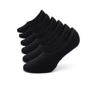 BEAMARKER 3 Pairs Truly No Show Boat Socks Polycotton Invisible Low Cut Stretchable Socks Black With Non Slip Grips Flat Boat Line for Women Men Summer Casual Wear Travel Loafer Shoes Sneakers