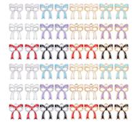 BEAMARKER 48Pcs Cute Bow Charms 12 Colors Enamel Bow Tie Alloy Bulk Pendants Bowknot Dangle Pendant Charms for Women Jewelry Making Keychains Necklaces Bracelets DIY Crafts Supplies