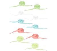 BEAMARKER 5 Pairs 5 Colors Luminous Shoe Laces Glow in the Dark Flat Elastic Coloured Athletic Shoe Laces for All Leisure Sports Sneakers Boots Running Walking Dancing Parties Women Men