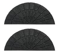 BEAMARKER 8Pcs Black Heel Protection Pads 5mm Thick Self-Adhesive Half Round Shoe Sole Pads for Daily Heel Wear Protection