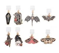 BEAMARKER 8Pcs Charms for Kindle Gothic Theme Dust Plug Charm Compatible with Kindle E-Reader Phone Type C Charging Ports Gift for Book Lover Readers Men Women Teachers Students