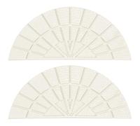 BEAMARKER 8Pcs White Heel Protection Pads 5mm Thick Self-Adhesive Half Round Shoe Sole Pads for Daily Heel Wear Protection