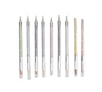 BEAMARKER Double-Ended Nail Art Brushes, 9Pcs Nail Brush Set with Liner Brush and Dotting Pens Point Drawing Tools Including 6/8/9/11/14/15mm for Home and Professional Salon Use