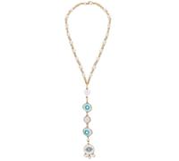 BEAMARKER Evil Eye Car Hanging Ornament Heart Evil Eye Rear View Mirror Car Charm Lanyards Beaded Decor Good Luck Sun Catcher Accessories Pendent for Window Home Door Frame Balcony Keychain 33cm