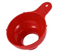 BEAMARKER Wide Mouth Plastic Funnel Canning Funnels for Filling Mason Jars Cooking Kitchen Accessories for Filling Bottles Transferring Liquid Dry Ingredients Oil Coffee Beans Spice Blends (Red)
