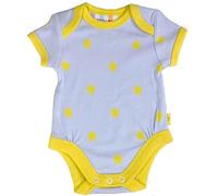 Beaming Baby 100% Organic Cotton Bodysuit. Short Sleeve, Envelope Neck Unisex Baby Vest, Suitable for Baby Boys & Baby Girls. For Babies with Eczema & Sensitive Skin. Star (Newborn)