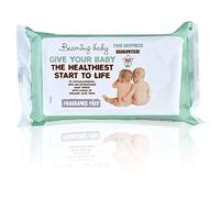 Beaming Baby Certified Organic, 100% Biodegradable Baby Wipes - 72 Unscented Wipes. No Plastic, Hypoallergenic with Organic Aloe Vera. Naturally Gentle on Newborn Sensitive Skin. Recyclable Packaging