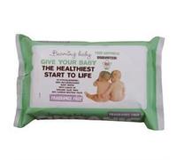 Beaming Baby Certified Organic, 100% Biodegradable Baby Wipes - 72 Unscented Wipes. No Plastic, Hypoallergenic with Organic Aloe Vera. Naturally Gentle on Newborn Sensitive Skin. Recyclable Packaging