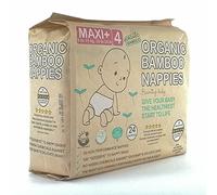Beaming Baby Organic Bamboo Nappies Size 4, Maxi Plus, 7 Packs of 24 Bamboo Eco Nappies. Eco Friendly Bamboo Diapers for Your Beautiful Baby 6 to 12 Months