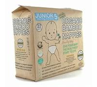 Beaming Baby Organic Bamboo Nappies Size 5, Junior, 3 Packs of 22 Bamboo Eco Nappies. Eco Friendly Bamboo Diapers for Your Beautiful Baby 8 to 16 Months