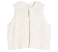 Beams Boy Women's China Button Knit Vest Off White