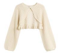 Beams Boy Women's Lace Knit Cardigan Ivory
