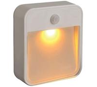 Beams MB720A 20 Lumen Amber LED Sleep Friendly Wireless Battery Powered Motion Sensing Nightlight, 1-Pack, White