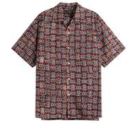 Beams Plus Men's Block Print Open collar Shirt Red