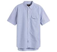 Beams Plus Men's Button Down Short Sleeve Oxford Shirt Sax