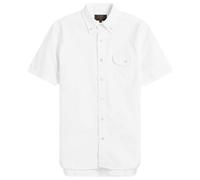 Beams Plus Men's Button Down Short Sleeve Oxford Shirt White Medium