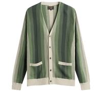 Beams Plus Men's Multi Stripe Cardigan Green