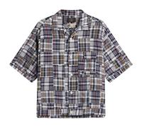 Beams Plus Men's Patchwork Madras Cabana Shirt Navy