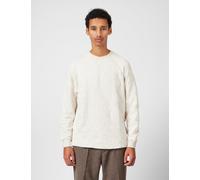 Beams Plus MIL Quilt Crew Sweatshirt - Oatmeal - Ecru / M