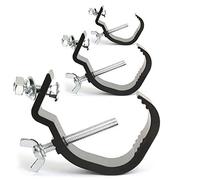 beamz 3x CC63B Black Metal Lighting G-Clamps Bundle - 30kg Heavy-Duty Truss & Stand Mounting Hooks for DJ, Stage, Disco & Party Lighting Fixtures, Fits Poles Up to 50mm Diameter
