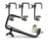 Beamz 4-Pack BC50B-250Q Quick Slimline Lighting Truss Clamps, 250kg Load, 48-51mm Tube, Stage Clamp Set, Theatrical G Clamp Lighting Fixtures, Black